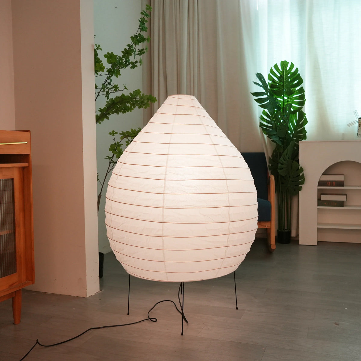 Akari Water Drop Paper 23N Steel Floor Lamp – Steel detail 22