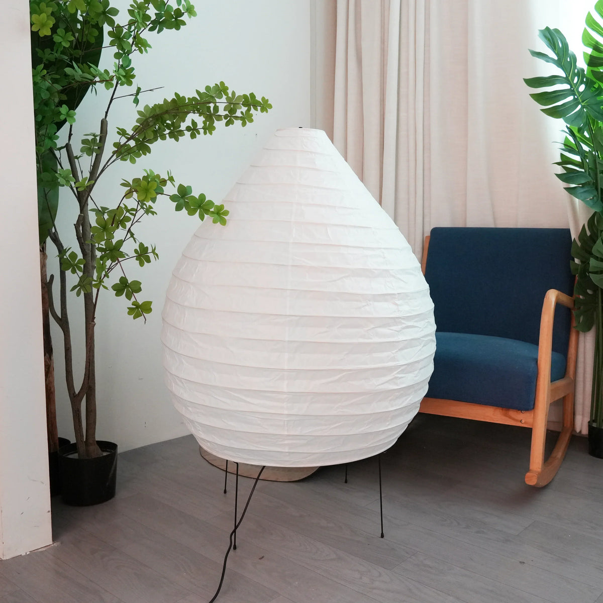 Akari Water Drop Paper 23N Steel Floor Lamp – Steel detail 7
