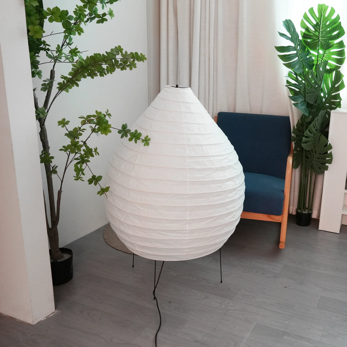 Akari Water Drop Paper 23N Steel Floor Lamp – Steel detail 11