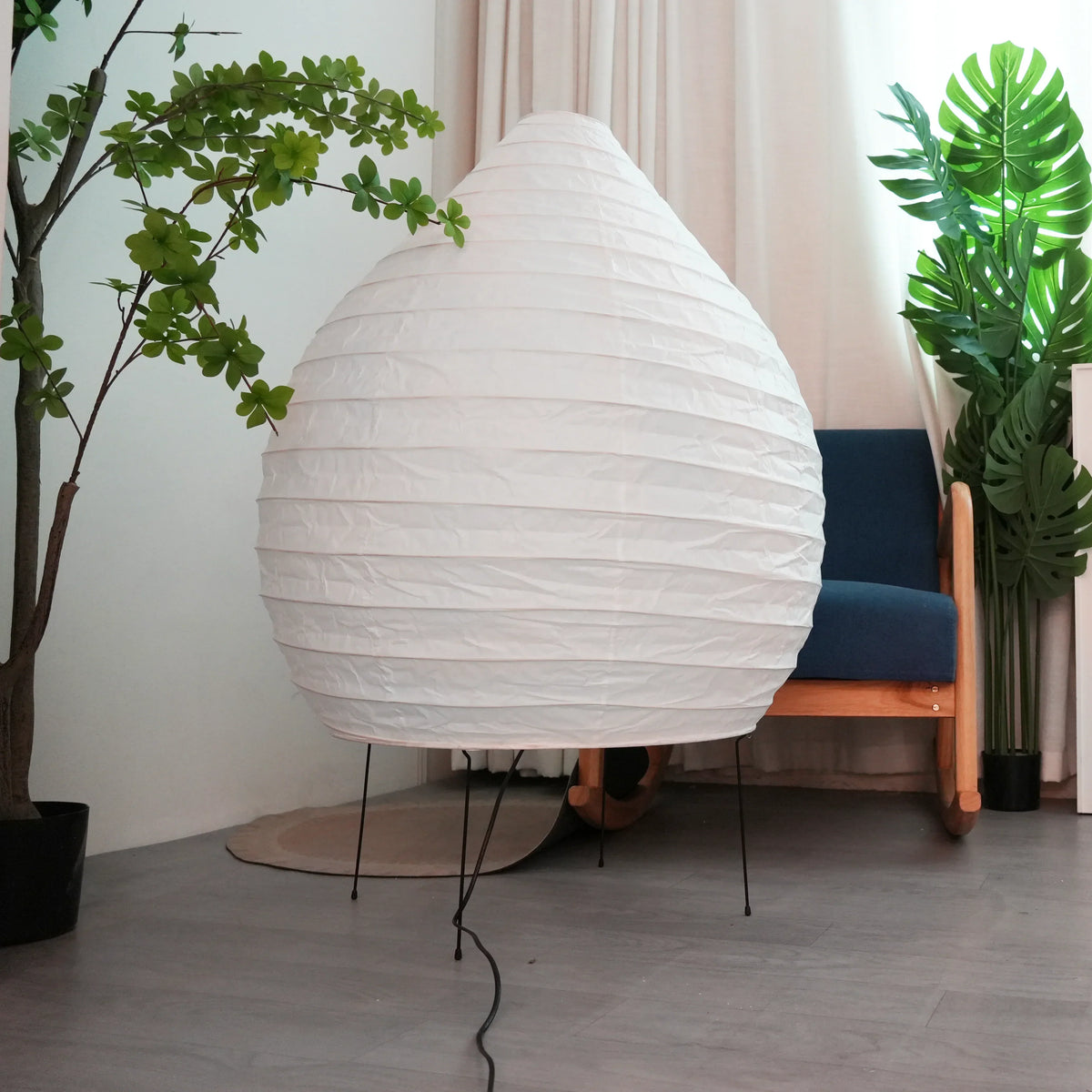 Akari Water Drop Paper 23N Steel Floor Lamp – Steel detail 19
