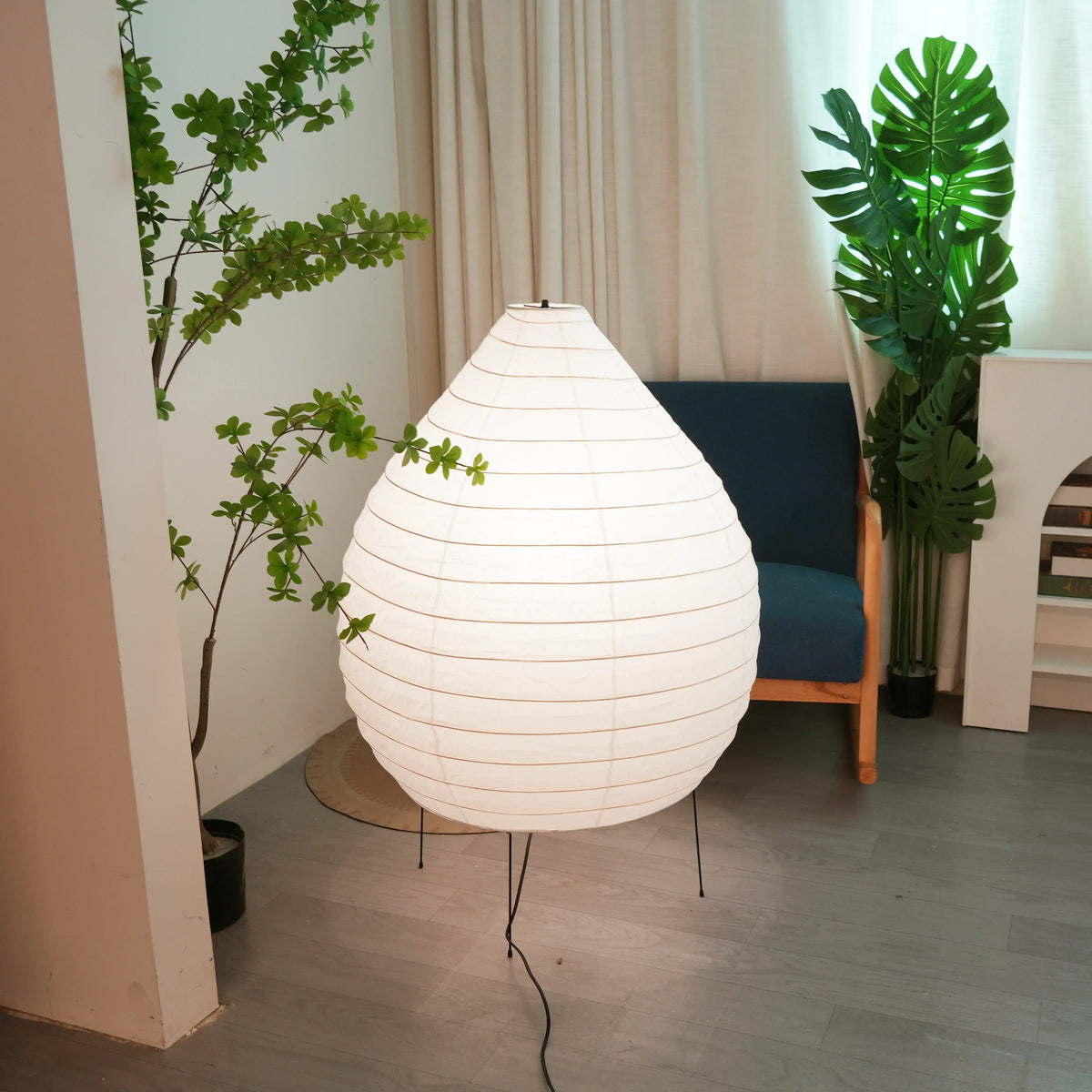 Akari Water Drop Paper 23N Steel Floor Lamp – Steel detail 10