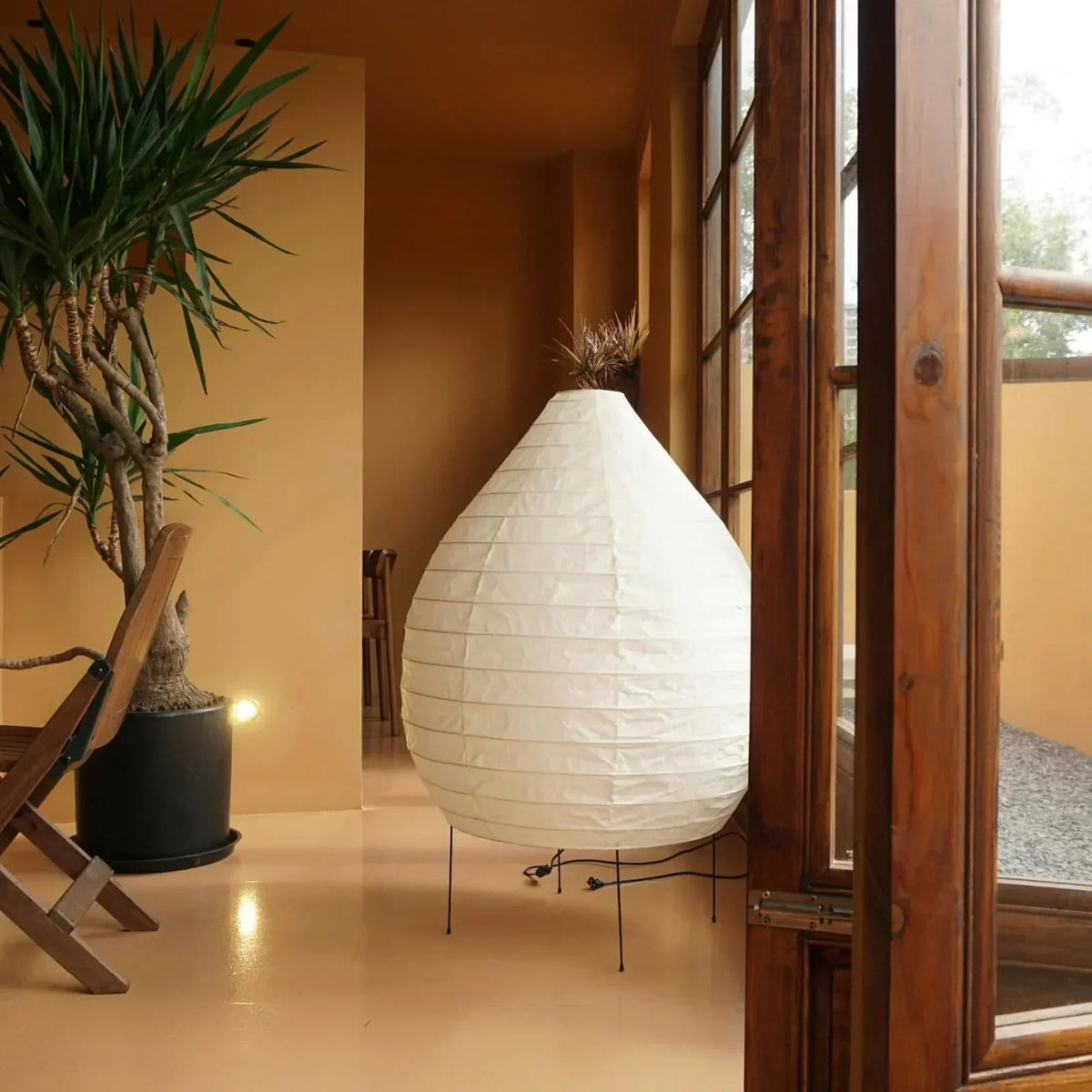 Akari Water Drop Paper 23N Steel Floor Lamp – Steel detail 15