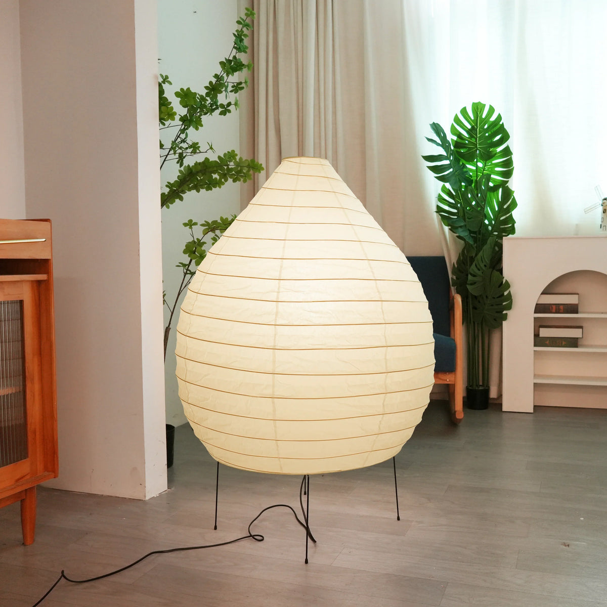 Akari Water Drop Paper 23N Steel Floor Lamp – Steel detail 23