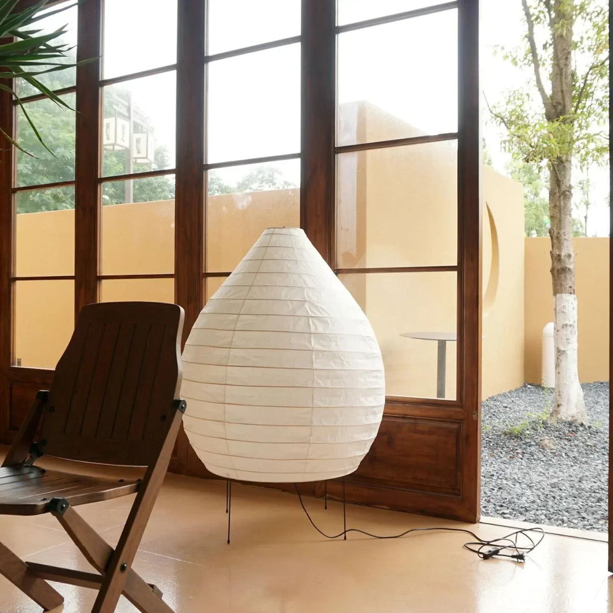 Akari Water Drop Paper 23N Steel Floor Lamp – Steel detail 4