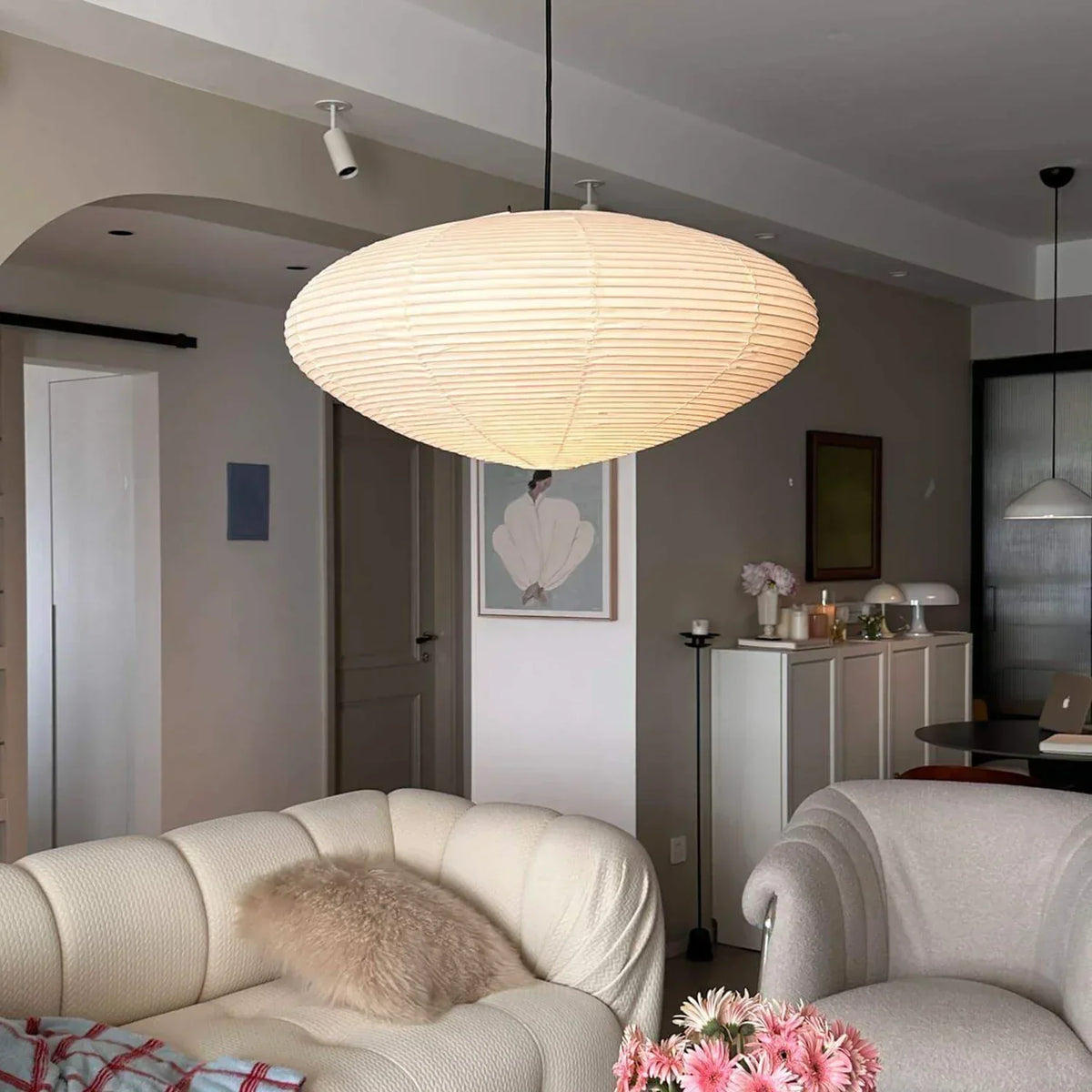 Akari Paper 26A / 21A / 15A Iron Pendant Light – Iron detail 5
