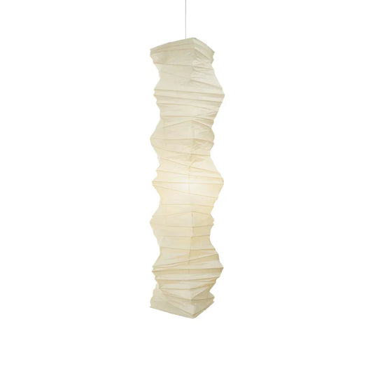 Akari Irregularly Twisted Paper 33N Steel Pendant Light