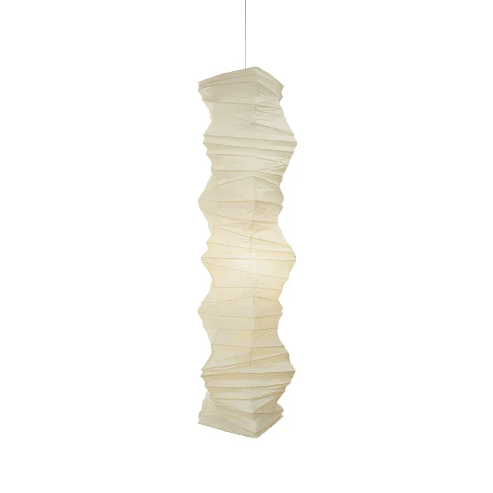 Akari Irregularly Twisted Paper 33N Steel Pendant Light – Steel detail 13