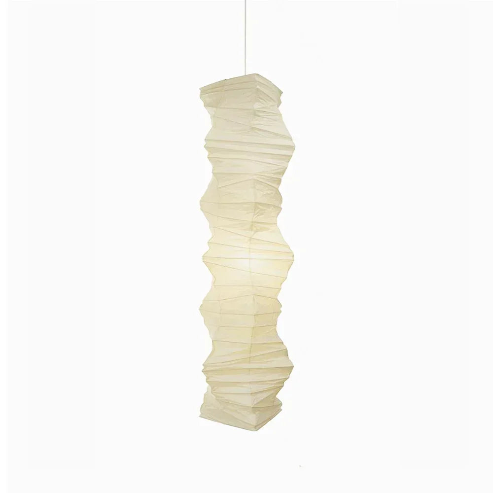 Akari Irregularly Twisted Paper 33N Steel Pendant Light – Steel detail 11