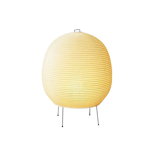 Akari Elliptical Spherical Bonn Paper Steel Table Lamp