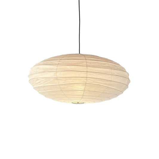 Akari Disc-Shaped Paper EN Steel Pendant Light