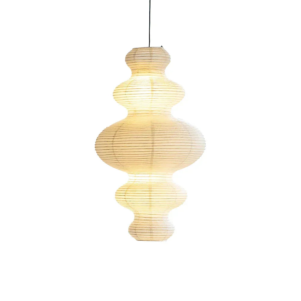 Akari Tornado Paper Juni Steel Pendant Lamp