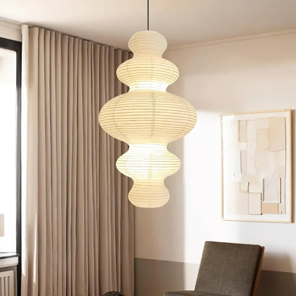 Akari Tornado Paper Juni Steel Pendant Lamp – Steel detail 2
