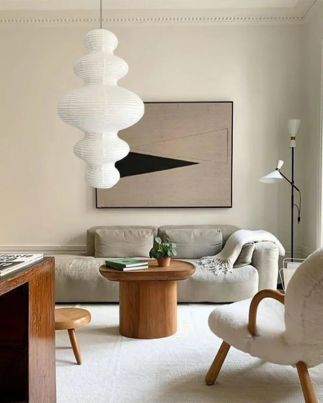 Akari Tornado Paper Juni Steel Pendant Lamp – Steel detail 17