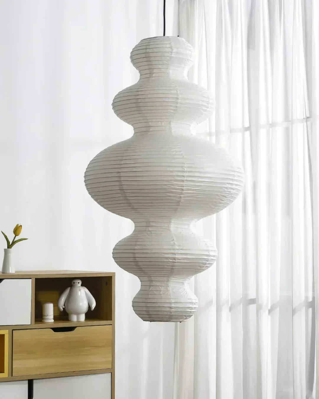 Akari Tornado Paper Juni Steel Pendant Lamp – Steel detail 19