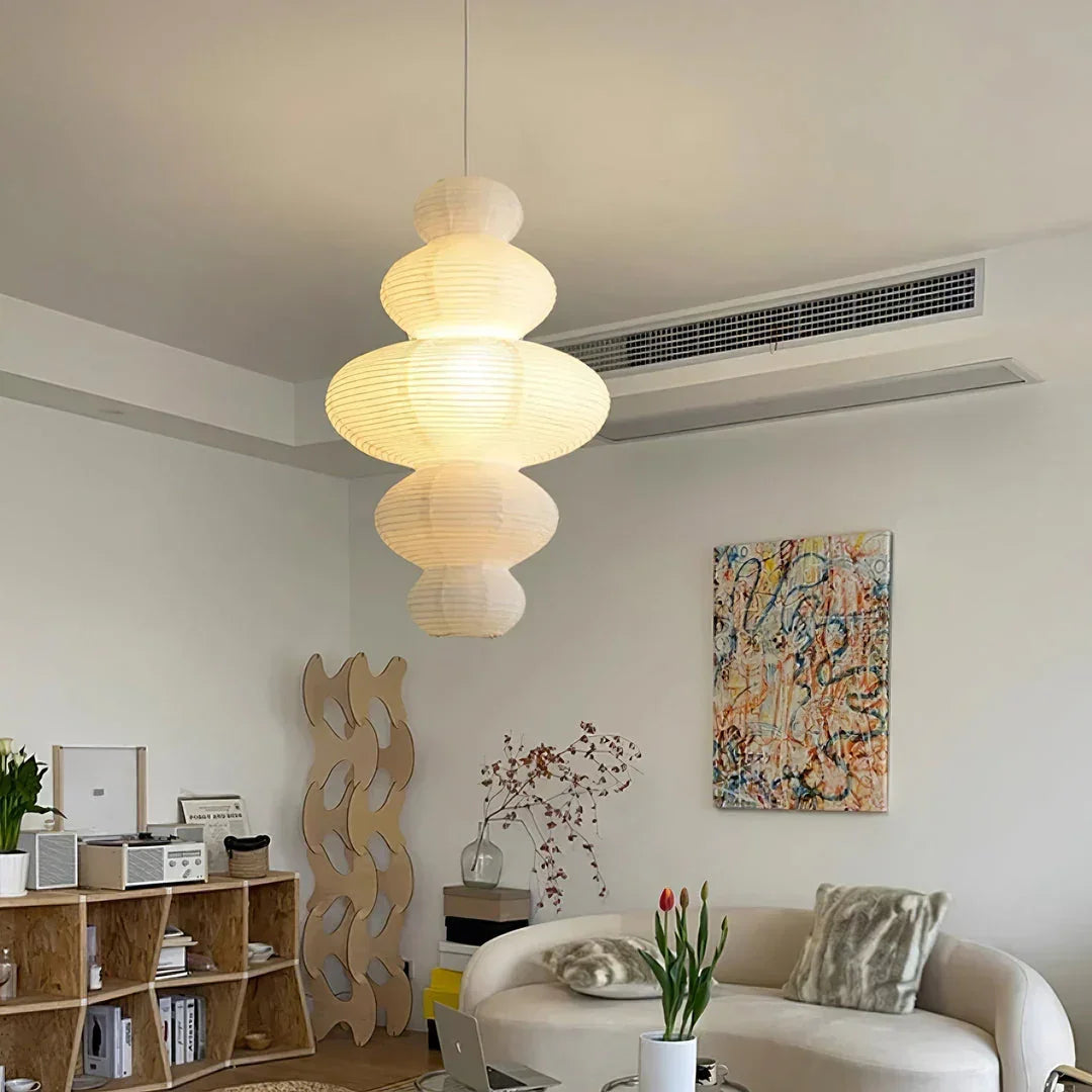Akari Tornado Paper Juni Steel Pendant Lamp – Steel detail 6