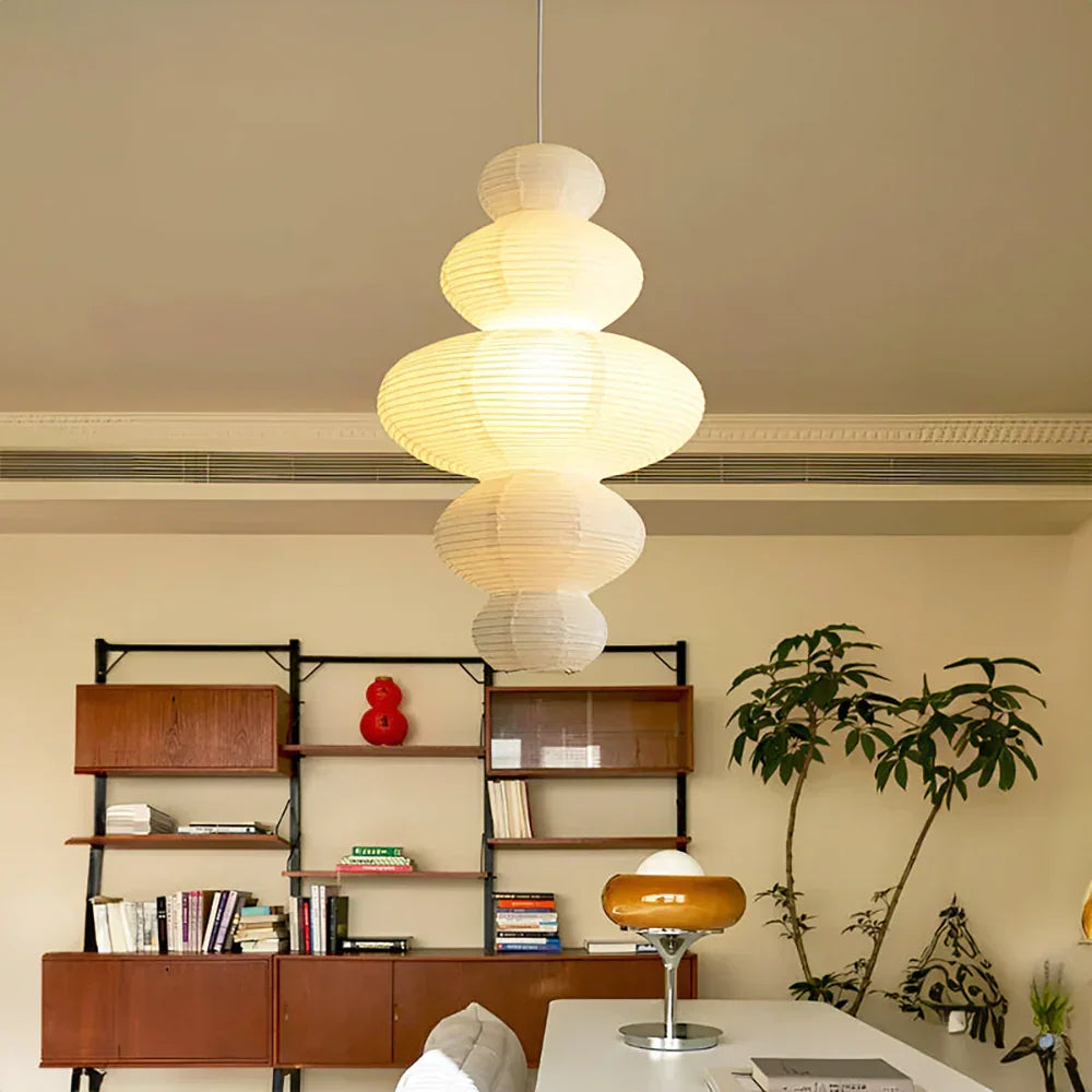 Akari Tornado Paper Juni Steel Pendant Lamp – Steel detail 3