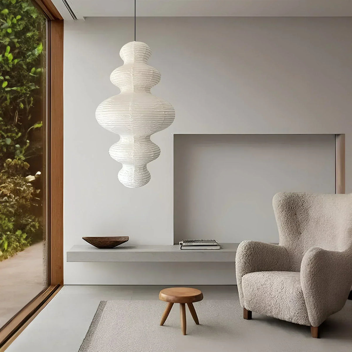 Akari Tornado Paper Juni Steel Pendant Lamp – Steel detail 20