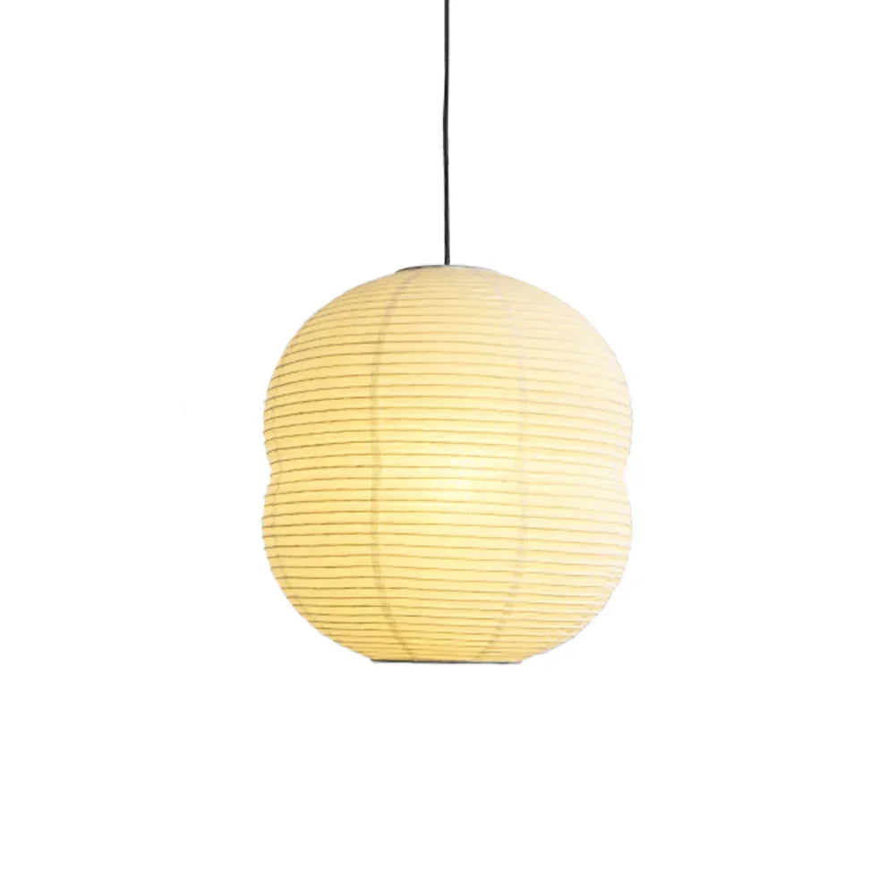 Akari Double Hemispherical Paper Steel Pendant Light – Steel detail 16