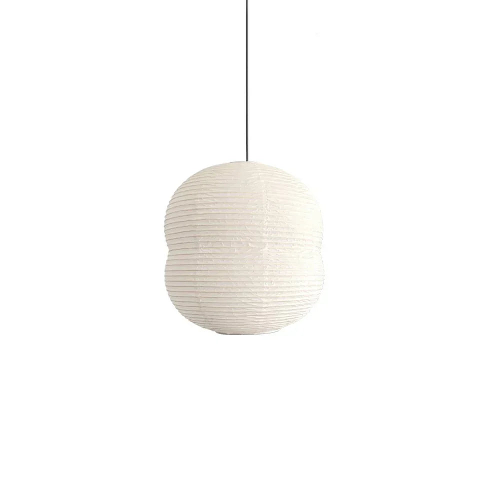 Akari Double Hemispherical Paper Steel Pendant Light – Steel detail 15