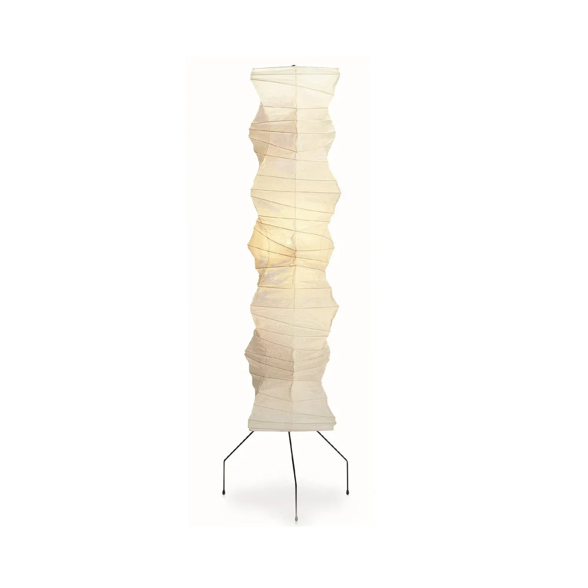 Akari Irregularly Twisted Paper UF4-33N Iron Floor Lamp – Iron detail 27