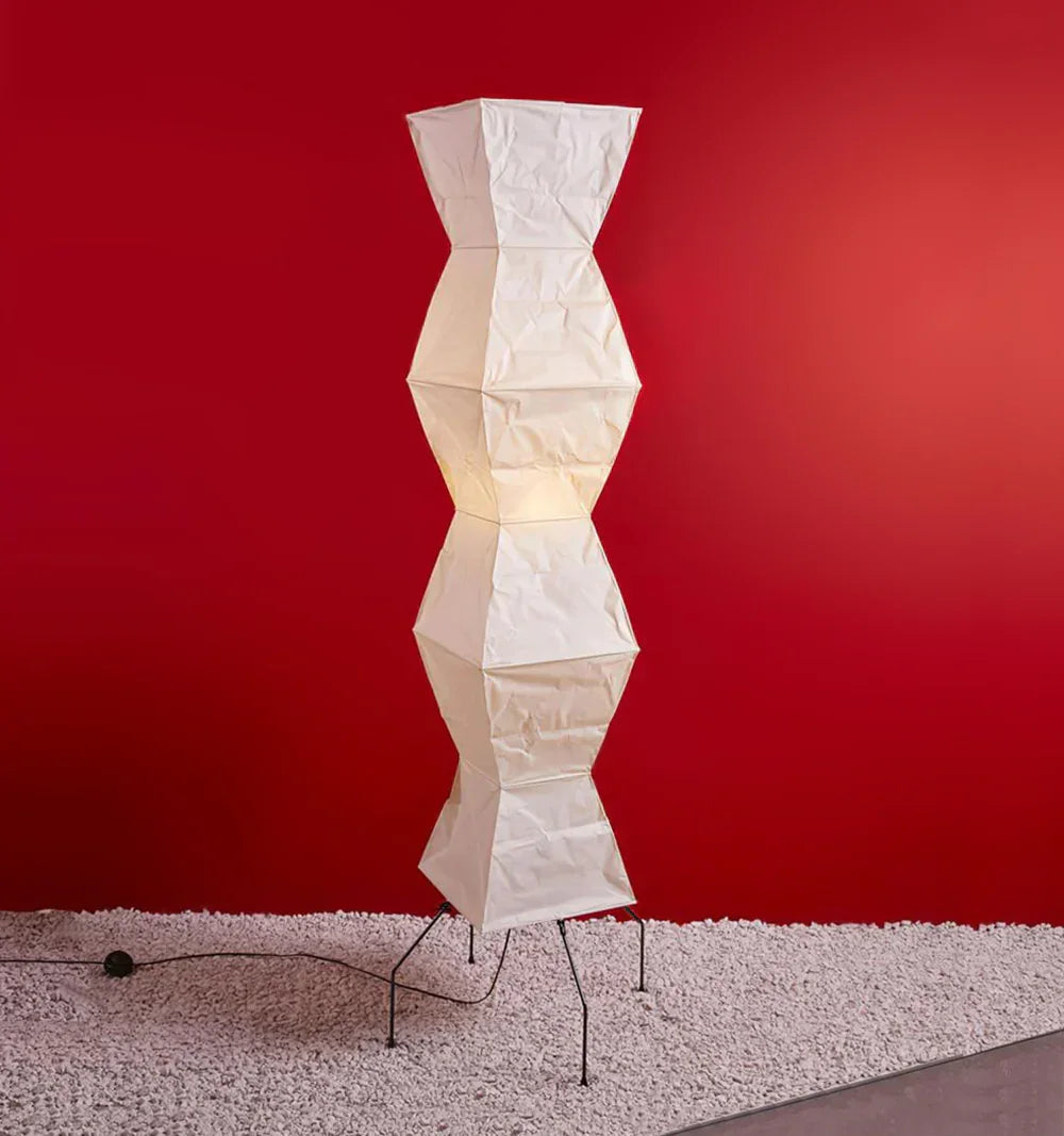 Akari Hourglass Paper UF4-L9 Steel Floor Lamp – Steel detail 5