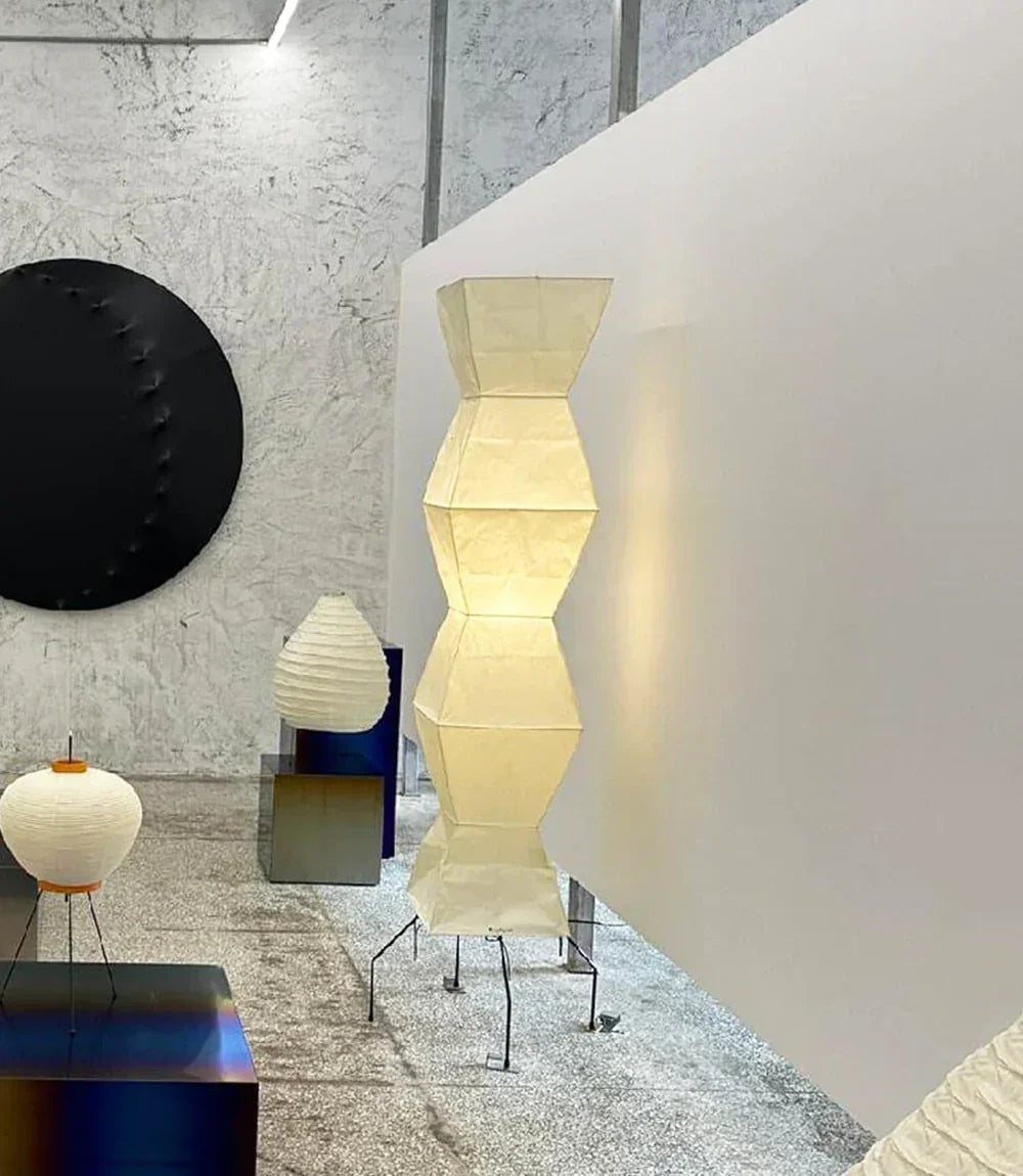 Akari Hourglass Paper UF4-L9 Steel Floor Lamp – Steel detail 4