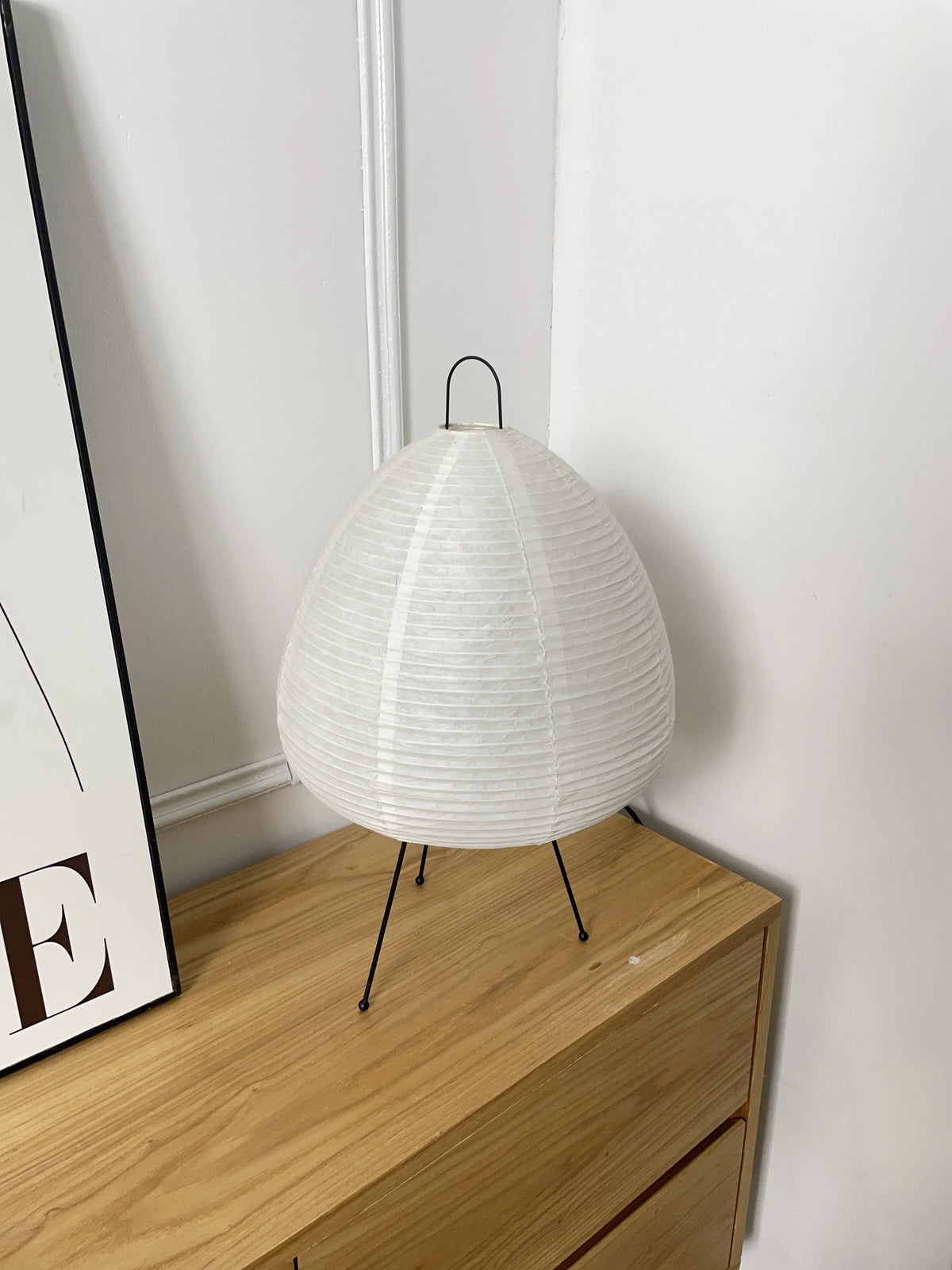 Akari Egg Shaped Paper 1A Iron Table Lamp – Iron detail 42