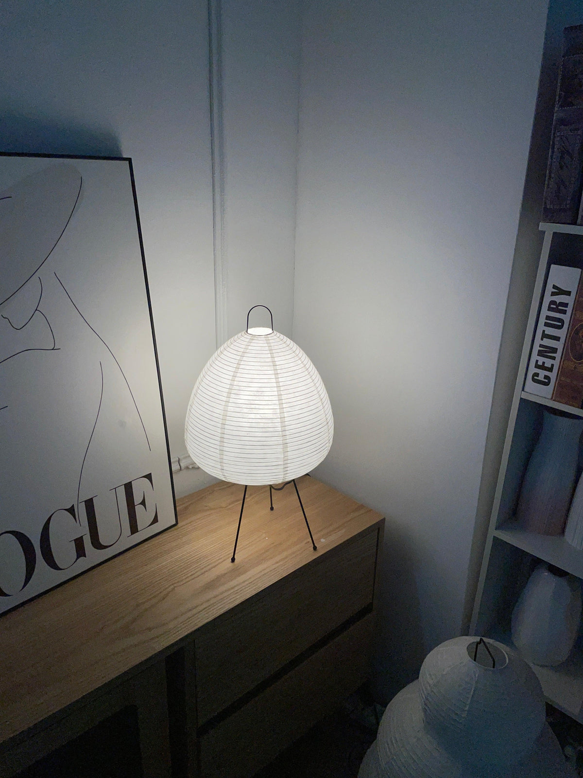 Akari Egg Shaped Paper 1A Iron Table Lamp – Iron detail 38