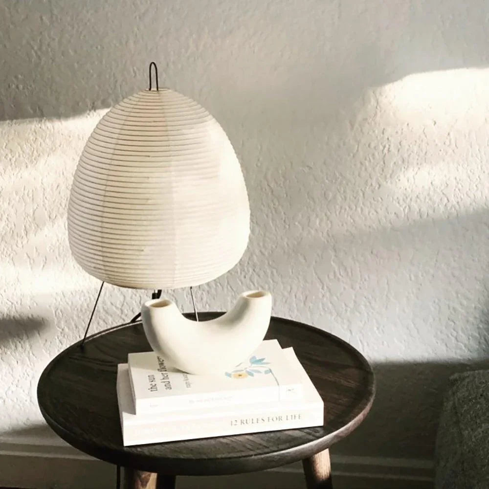 Akari Egg Shaped Paper 1A Iron Table Lamp – Iron detail 8