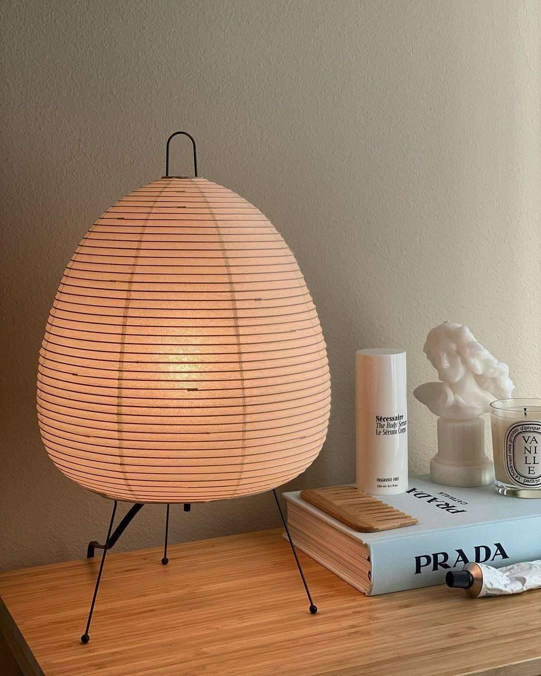 Akari Egg Shaped Paper 1A Iron Table Lamp – Iron detail 21