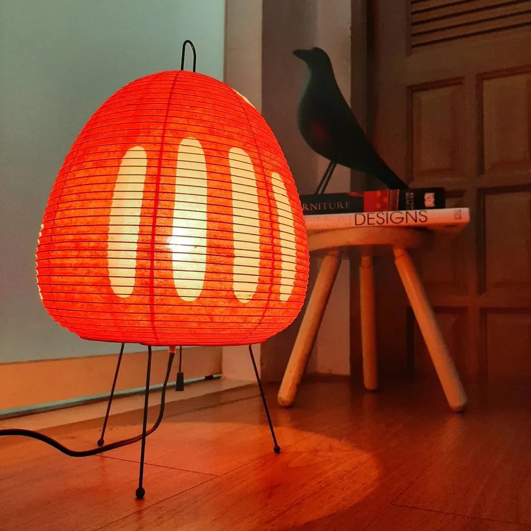Akari Egg Shaped Paper 1A Iron Table Lamp – Iron detail 6
