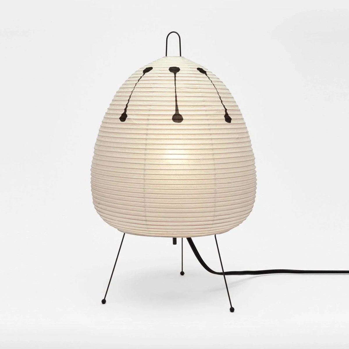 Akari Egg Shaped Paper 1A Iron Table Lamp – Iron detail 45