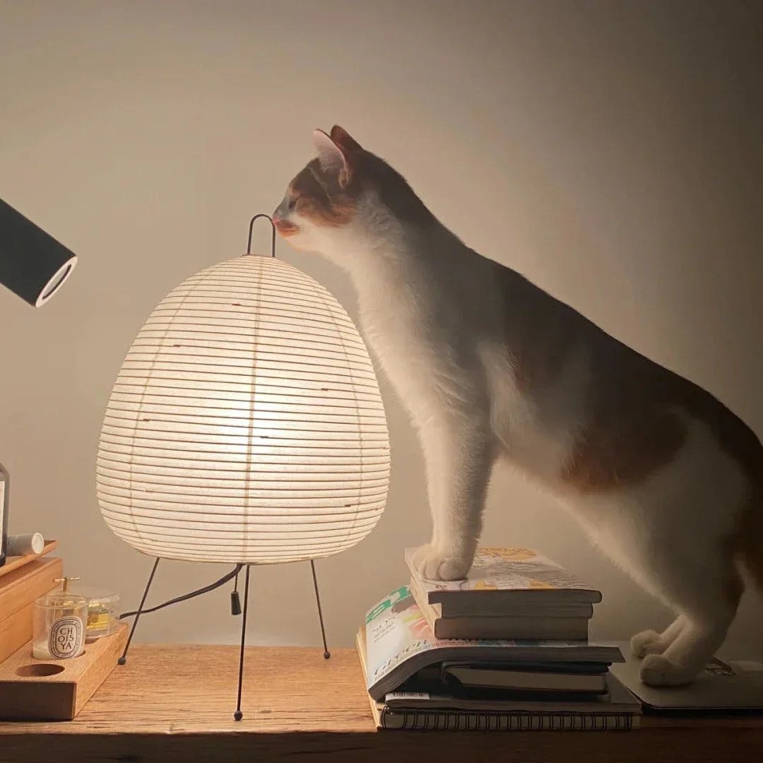Akari Egg Shaped Paper 1A Iron Table Lamp – Iron detail 7