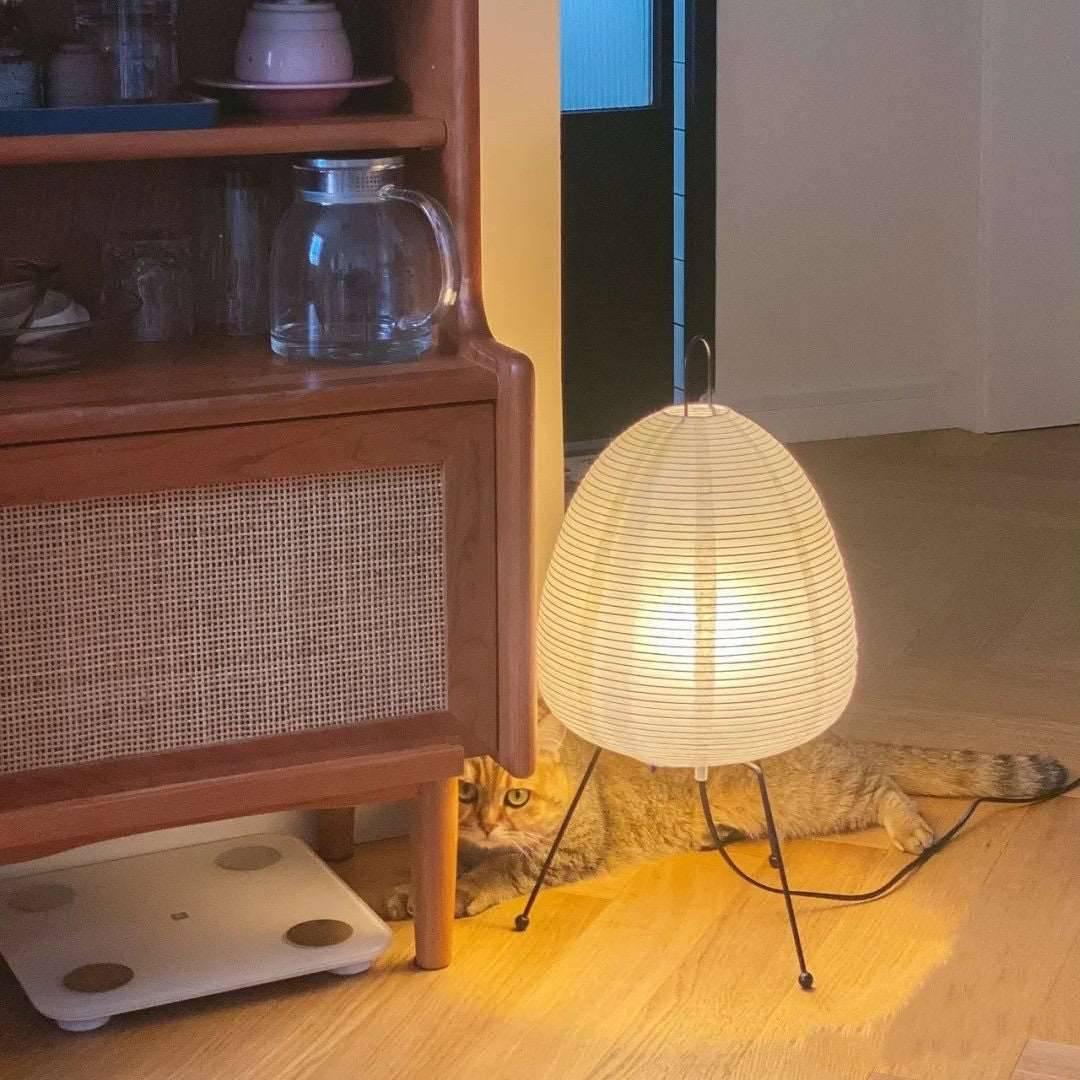 Akari Egg Shaped Paper 1A Iron Table Lamp – Iron detail 4
