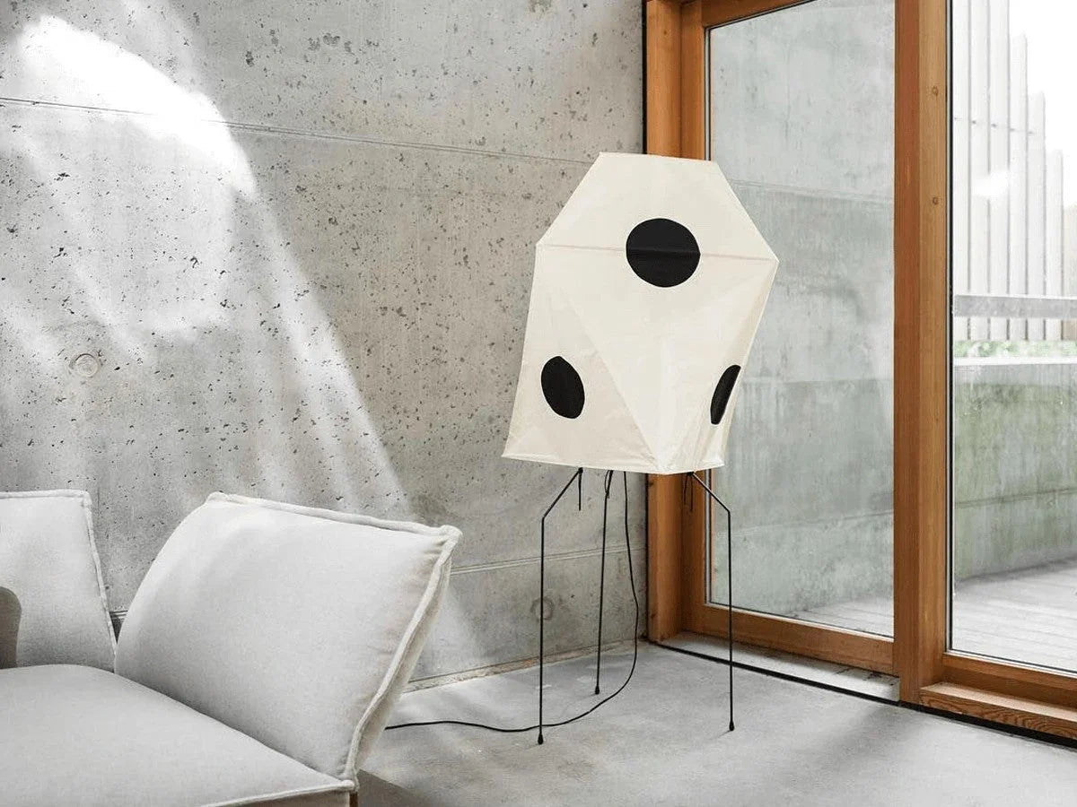Akari Polyhedral Paper UF3-Q Iron Floor Lamp – Iron detail 22