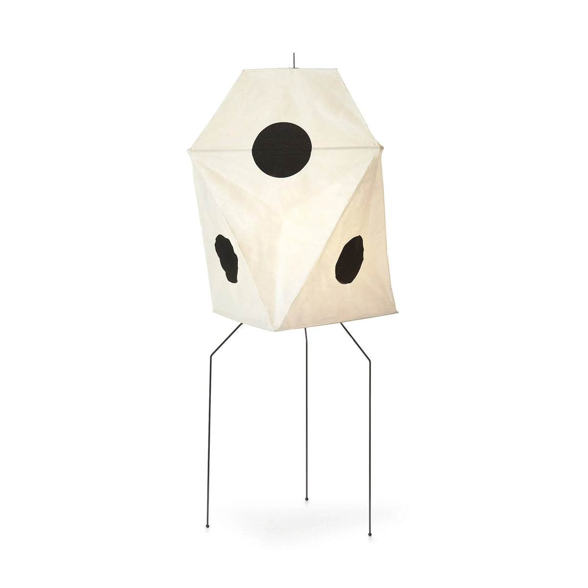 Akari Polyhedral Paper UF3-Q Iron Floor Lamp