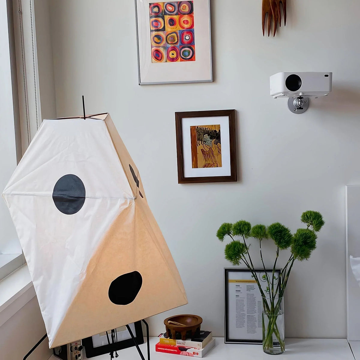 Akari Polyhedral Paper UF3-Q Iron Floor Lamp – Iron detail 23