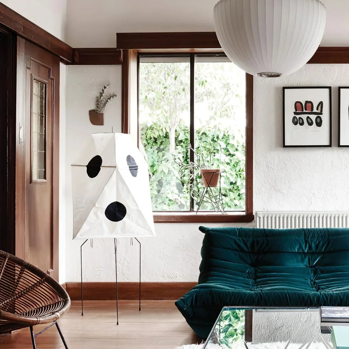 Akari Polyhedral Paper UF3-Q Iron Floor Lamp – Iron detail 26