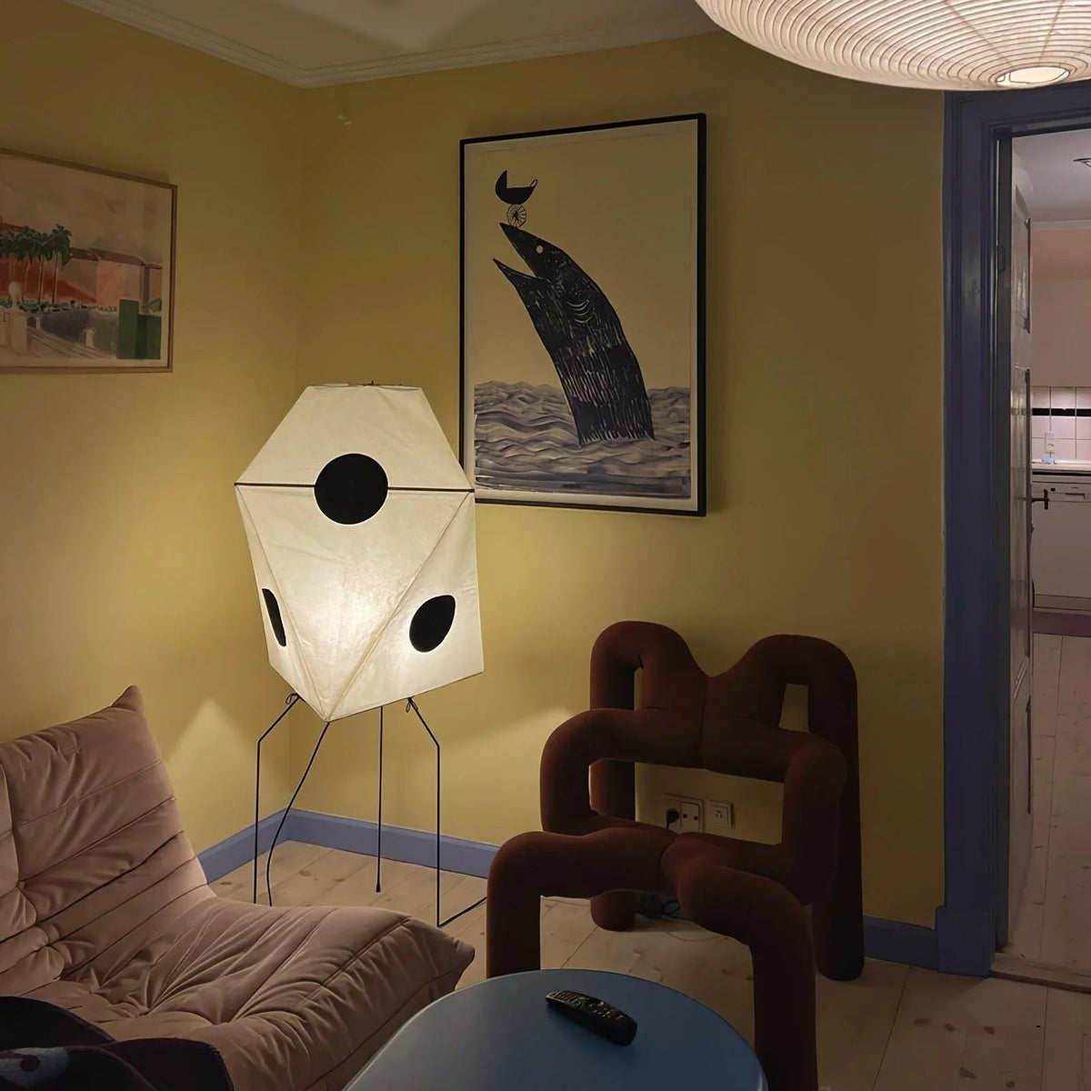 Akari Polyhedral Paper UF3-Q Iron Floor Lamp – Iron detail 34