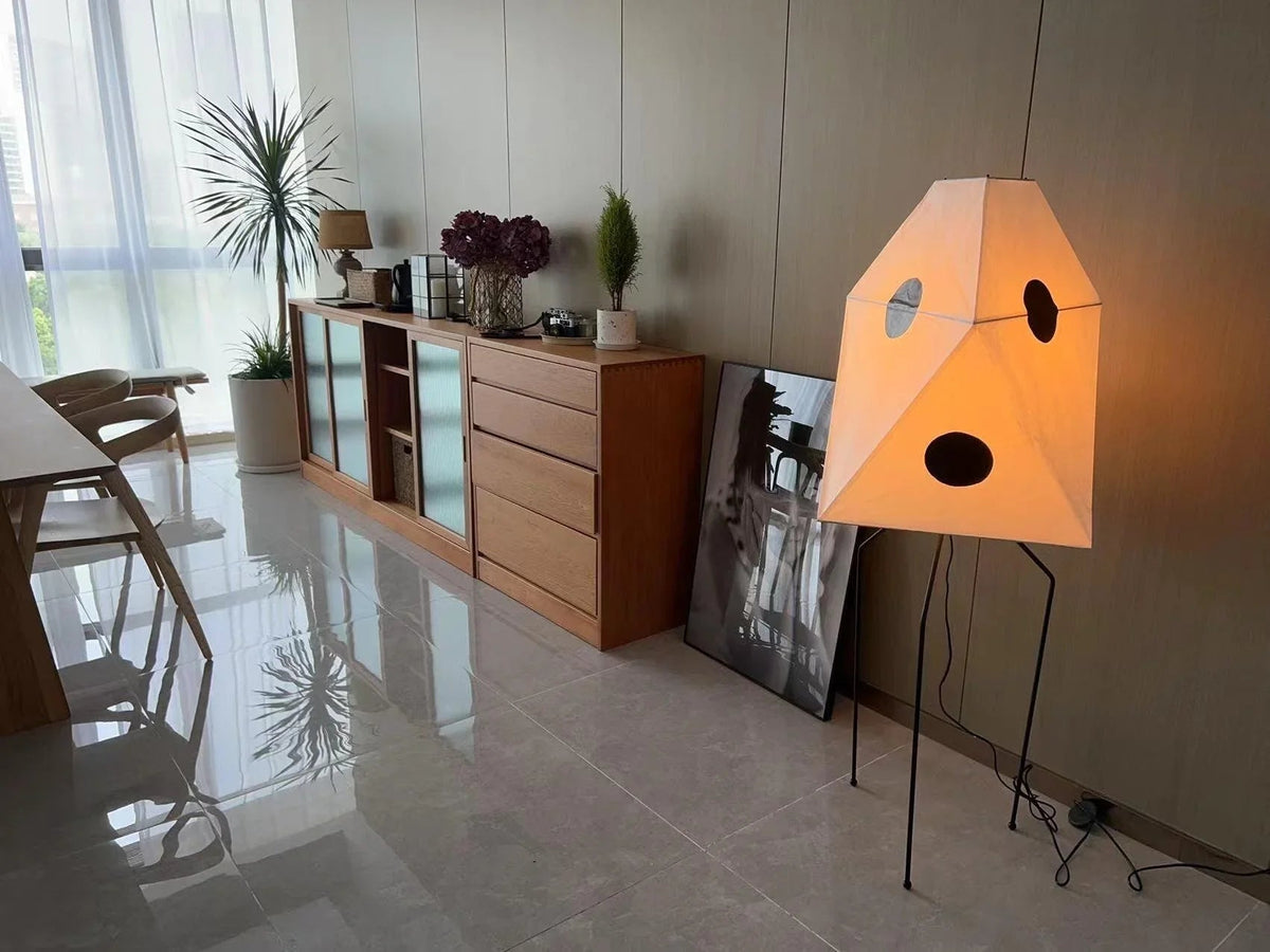 Akari Polyhedral Paper UF3-Q Iron Floor Lamp – Iron detail 11