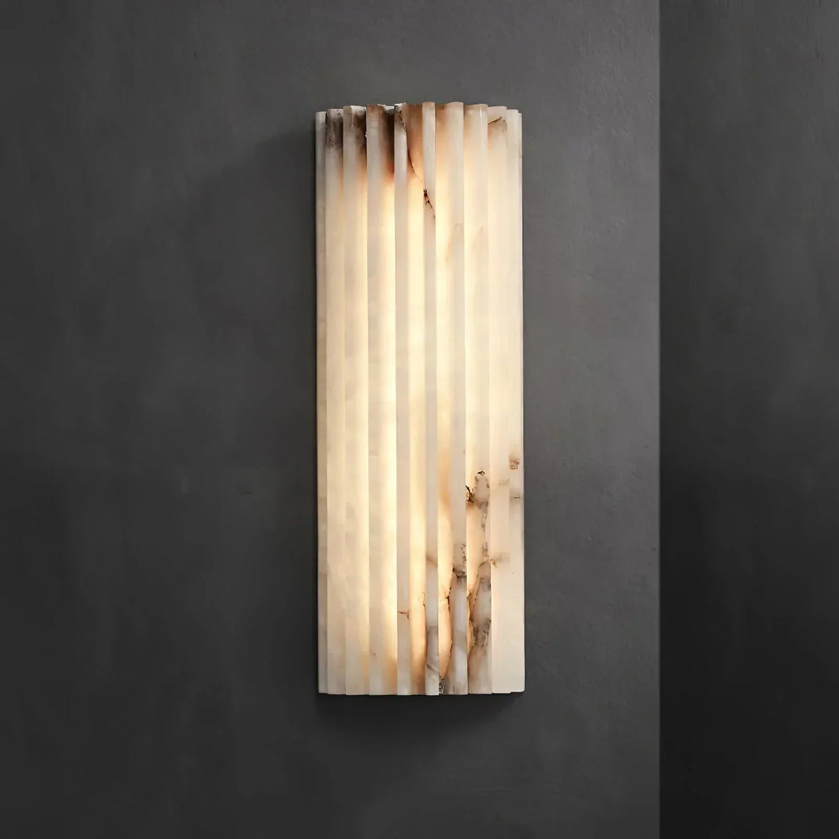 Alabaster Alvia Striped Wall Light – Alabaster detail 21
