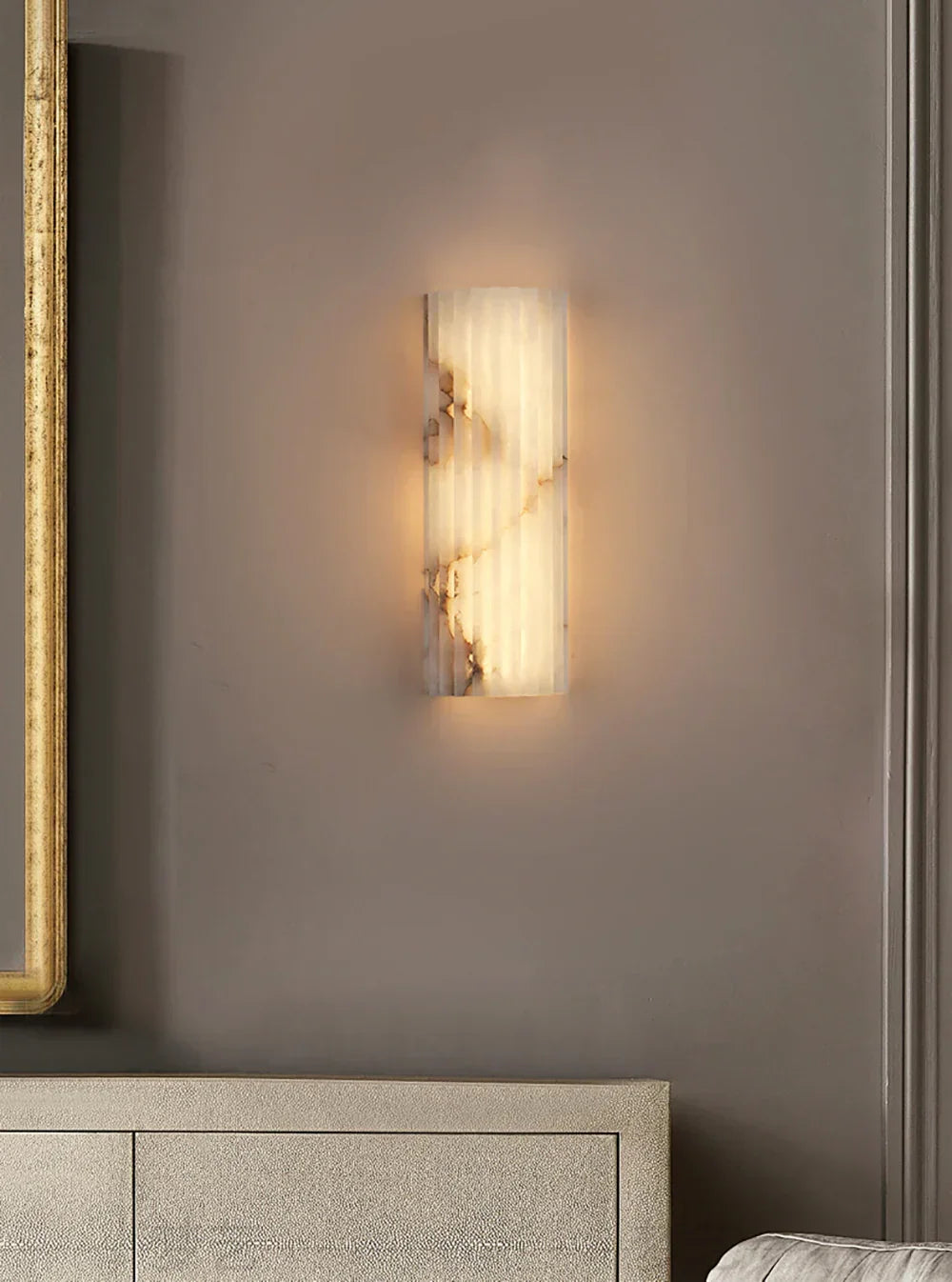 Alabaster Alvia Striped Wall Light – Alabaster detail 11