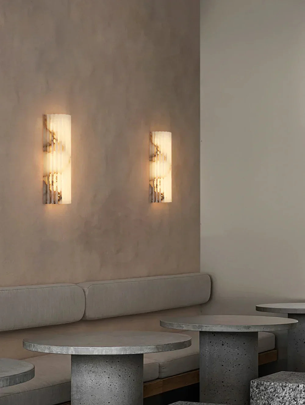 Alabaster Alvia Striped Wall Light – Alabaster detail 16