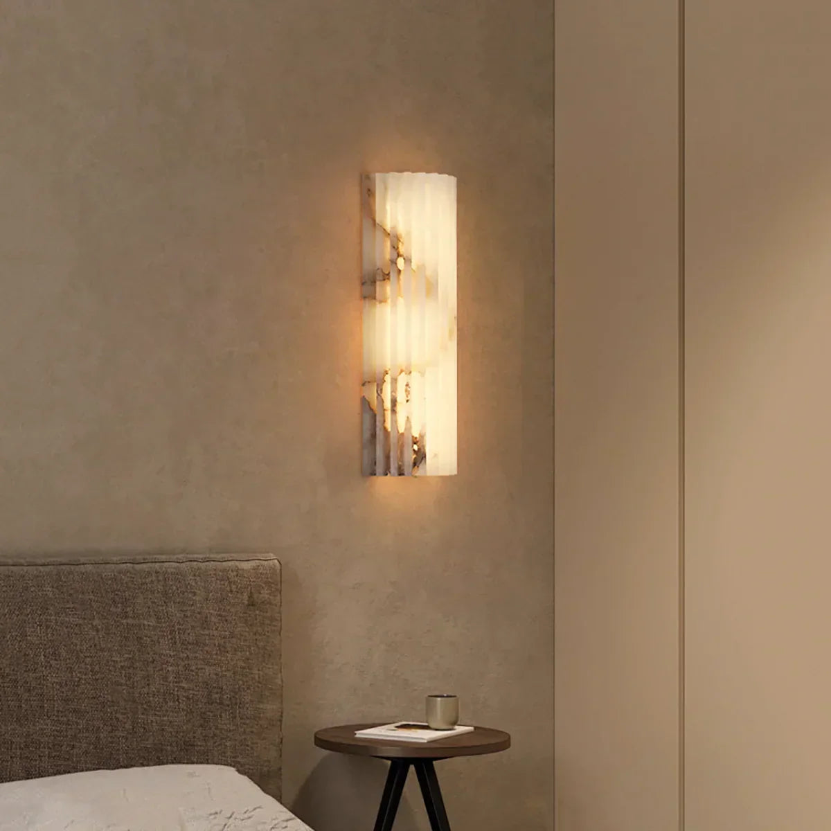 Alabaster Alvia Striped Wall Light – Alabaster detail 5