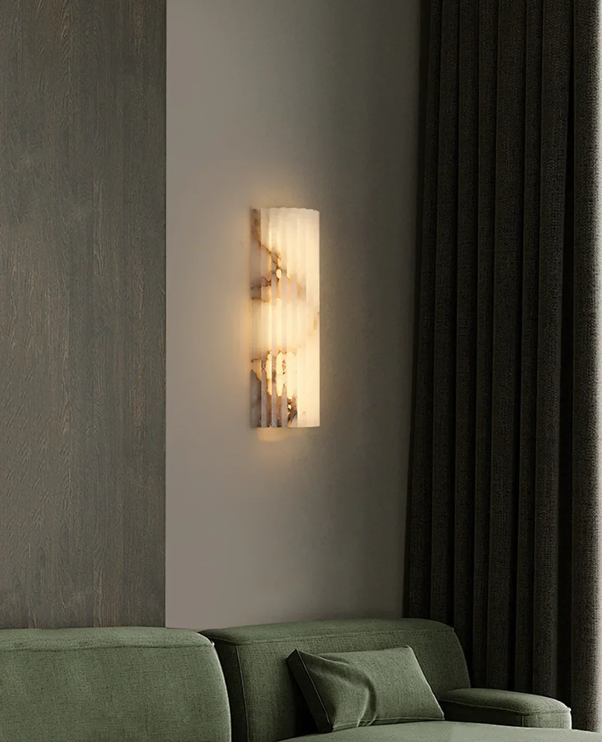 Alabaster Alvia Striped Wall Light – Alabaster detail 10
