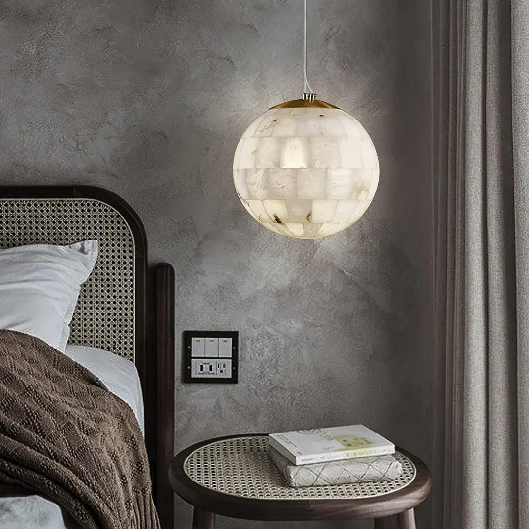 Alabaster Ball Pendant Light – Alabaster detail 12