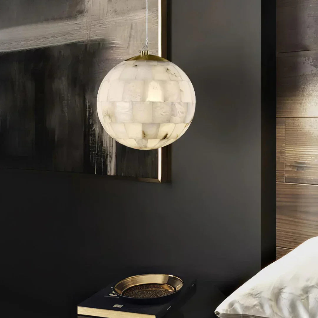Alabaster Ball Pendant Light – Alabaster detail 14