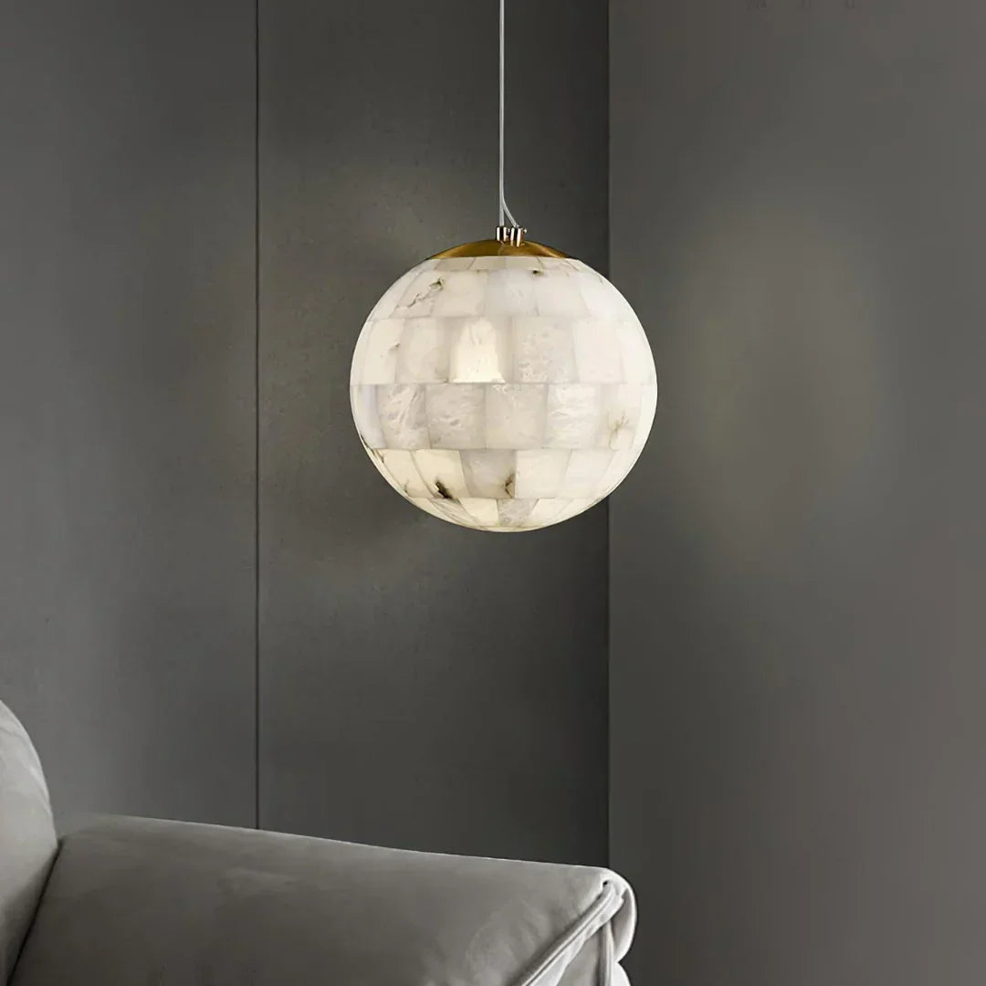 Alabaster Ball Pendant Light – Alabaster detail 15