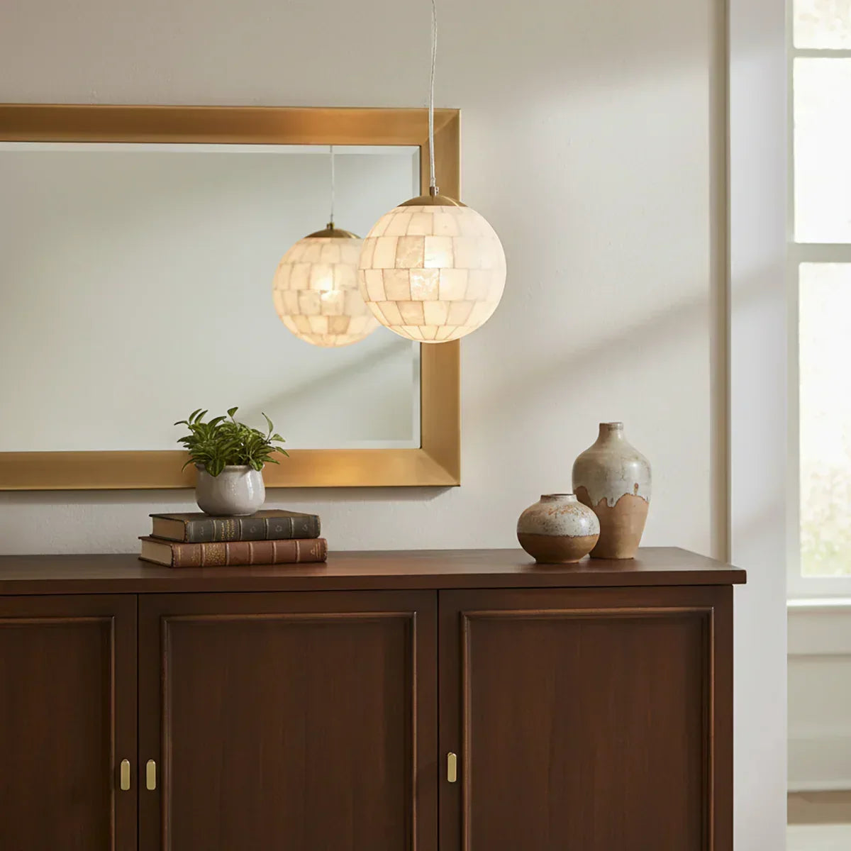 Alabaster Ball Pendant Light – Alabaster detail 8