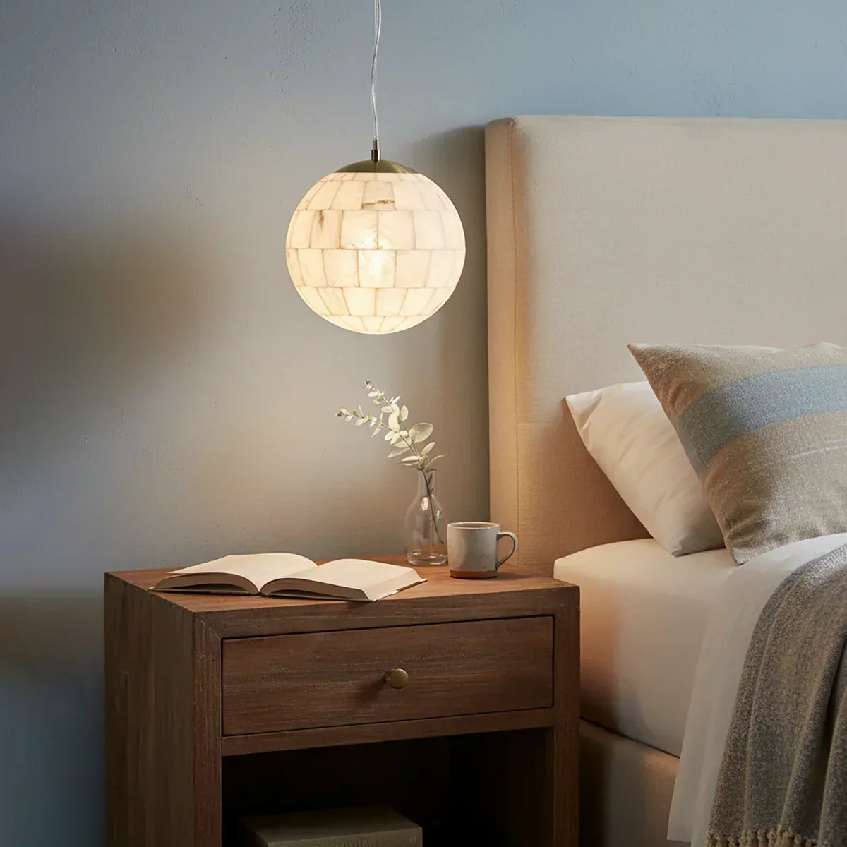 Alabaster Ball Pendant Light – Alabaster detail 9